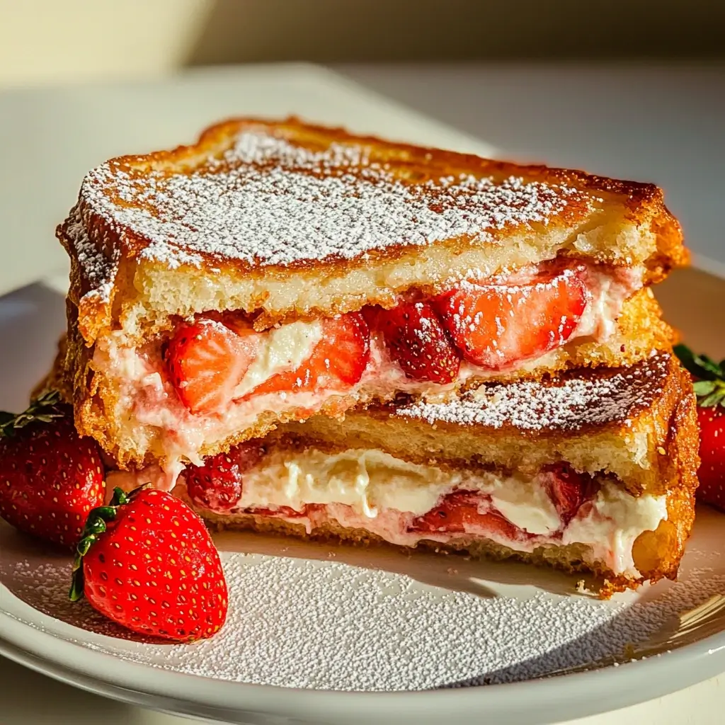 Fried Strawberry Cheesecake Sandwiches