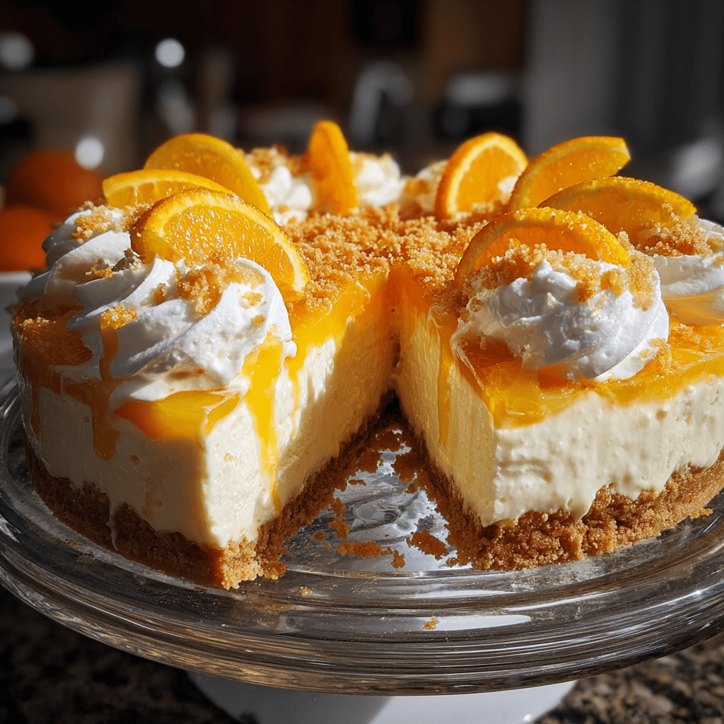 No-Bake Orange Creamsicle Cheesecake