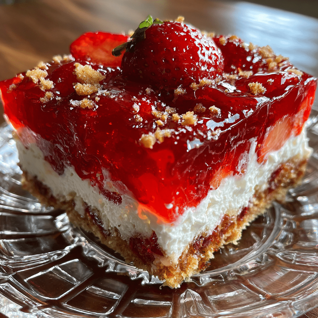STRAWBERRY JELLO POKE CAKE