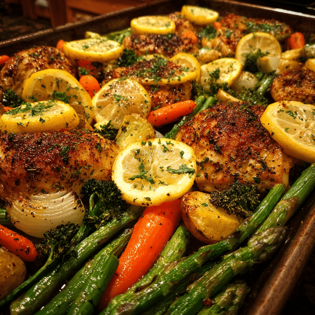Sheet Pan Lemon Herb Chicken and Veggies