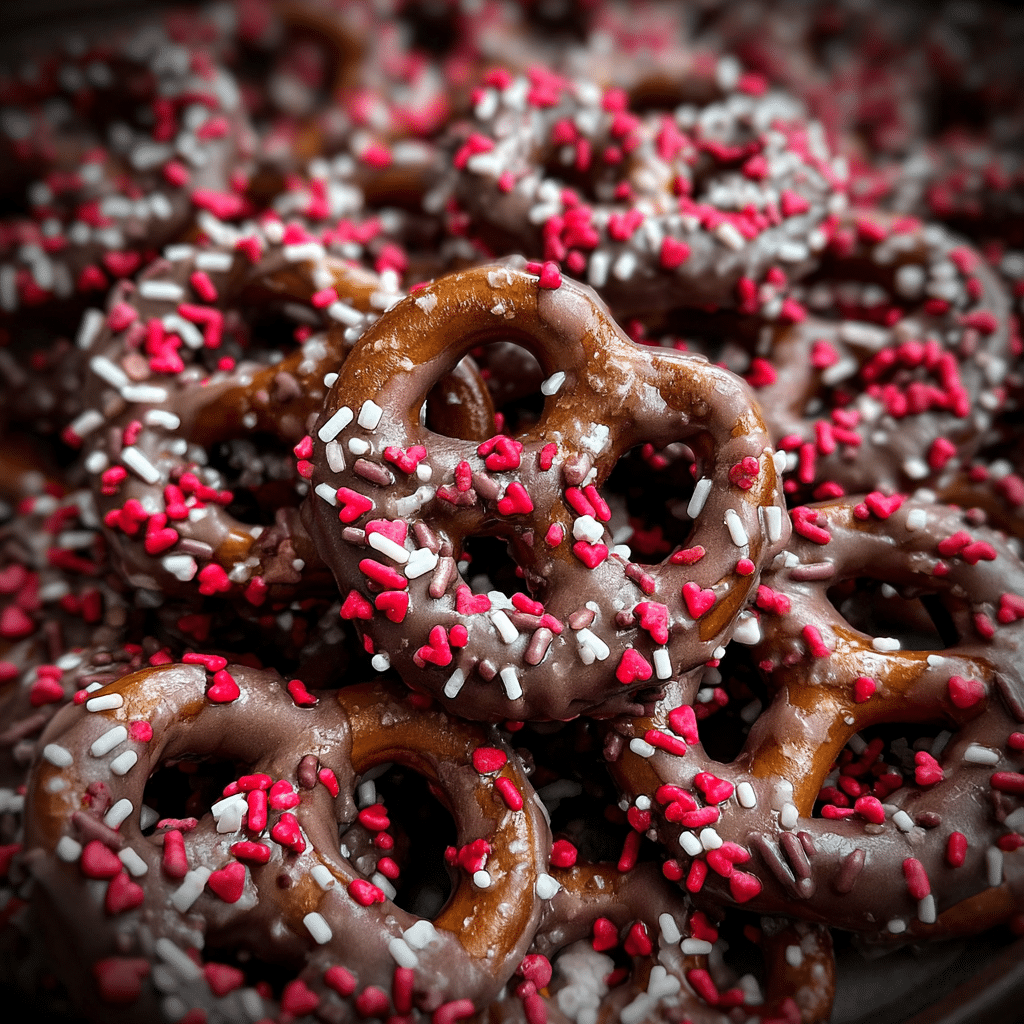 Valentine’s Day Chocolate Covered Pretzels