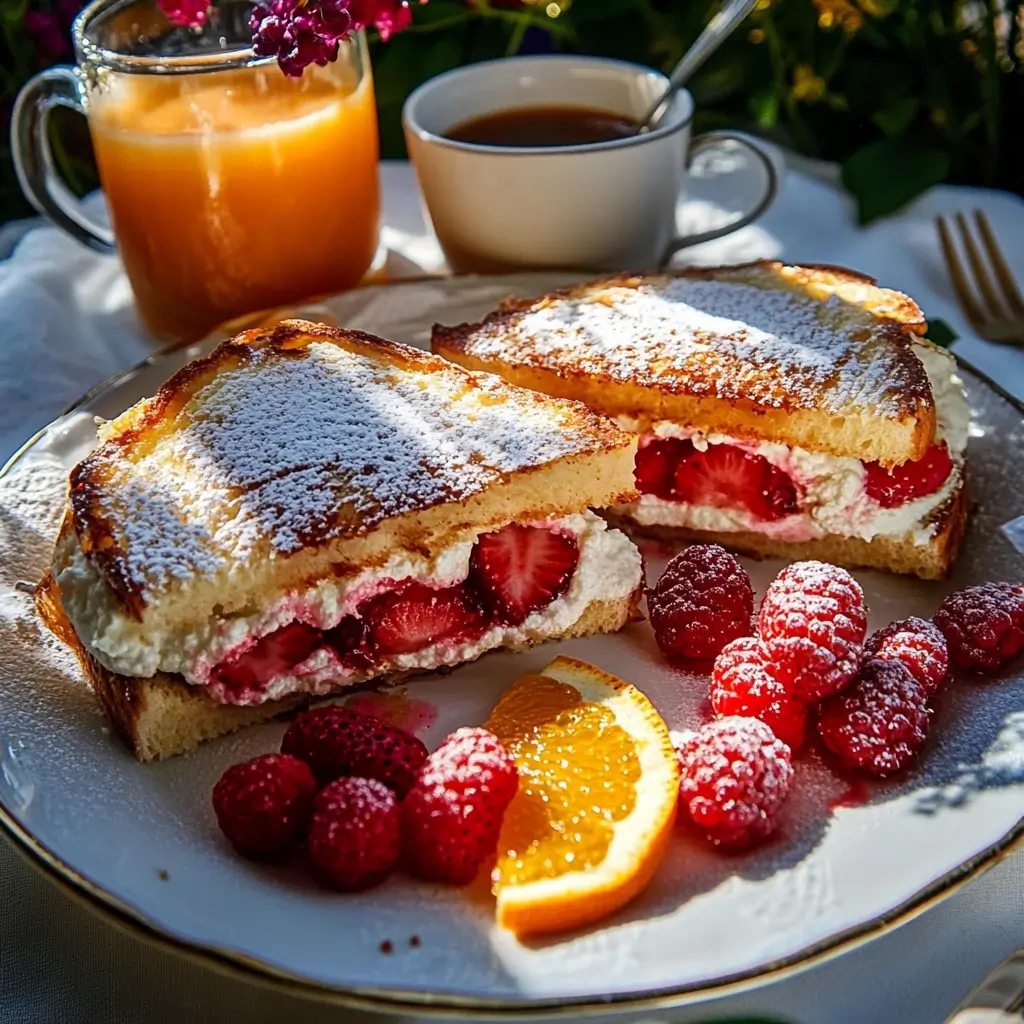 Fried Strawberry Cheesecake Sandwiches