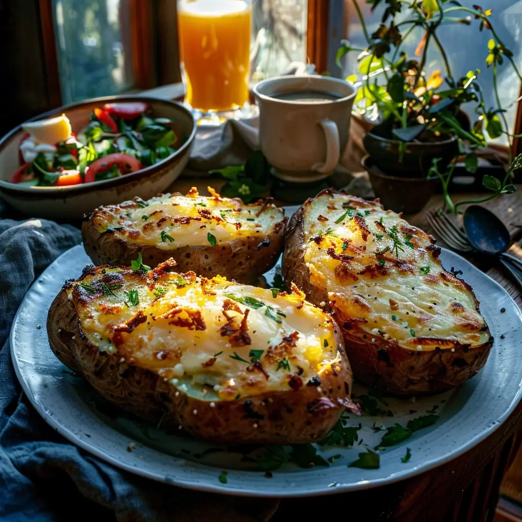 Twice Baked Loaded Breakfast Potatoes