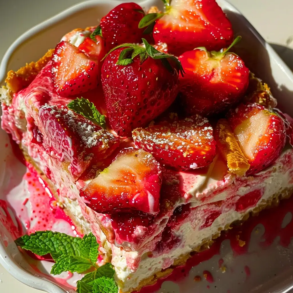 Strawberry Cheesecake Dump Cake