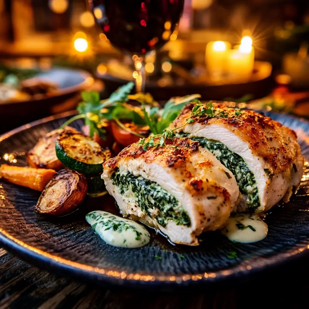Spinach Stuffed Chicken Breasts