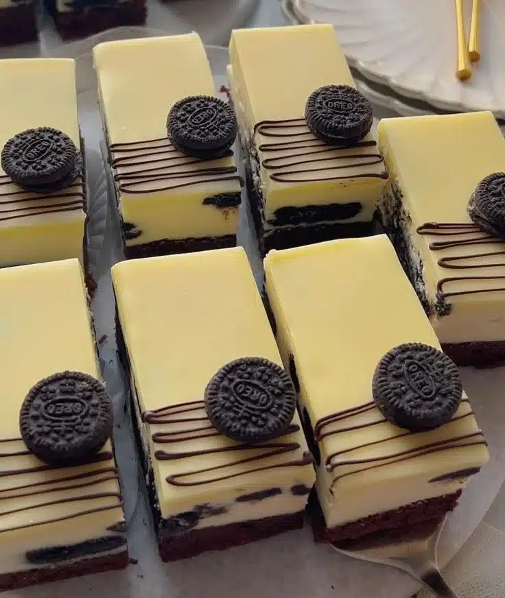 Decadent Chocolate Oreo Cheesecake with a crust of crushed Oreos and creamy filling