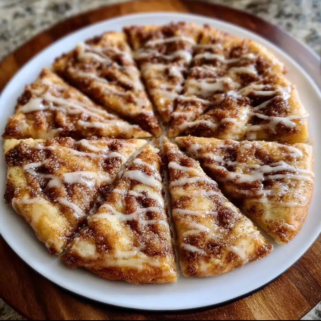 Delicious Cinnamon-Sugar Pizza made with crescent rolls