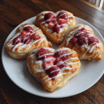 Strawberry Cream Cheese Heart Danishes,