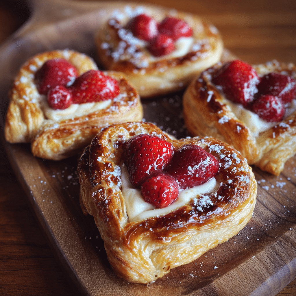 Strawberry Cream Cheese Heart Danishes: Easy Recipe Guide