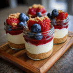 No-Bake Lemon Berry Cheesecake Jars