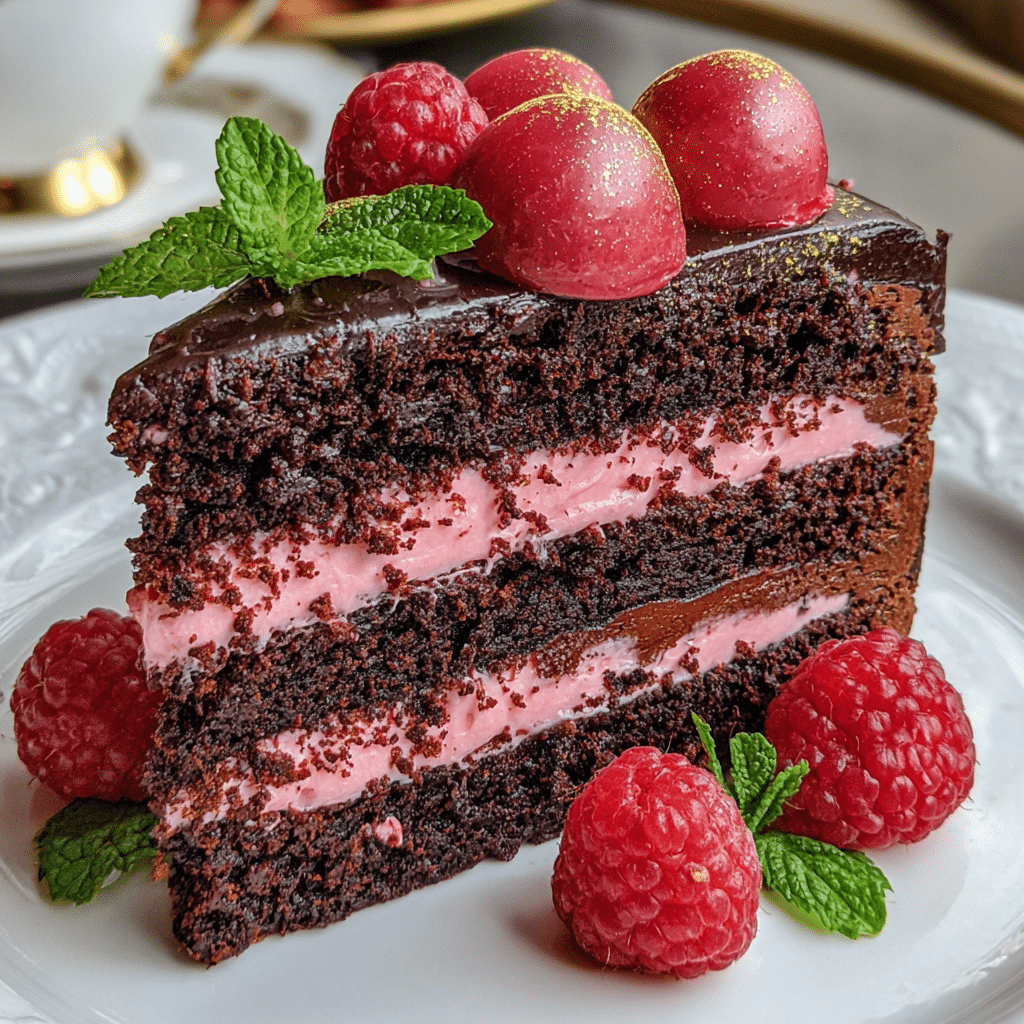 Fudgy Chocolate Cake with Raspberry Frosting: Best Recipe Ever