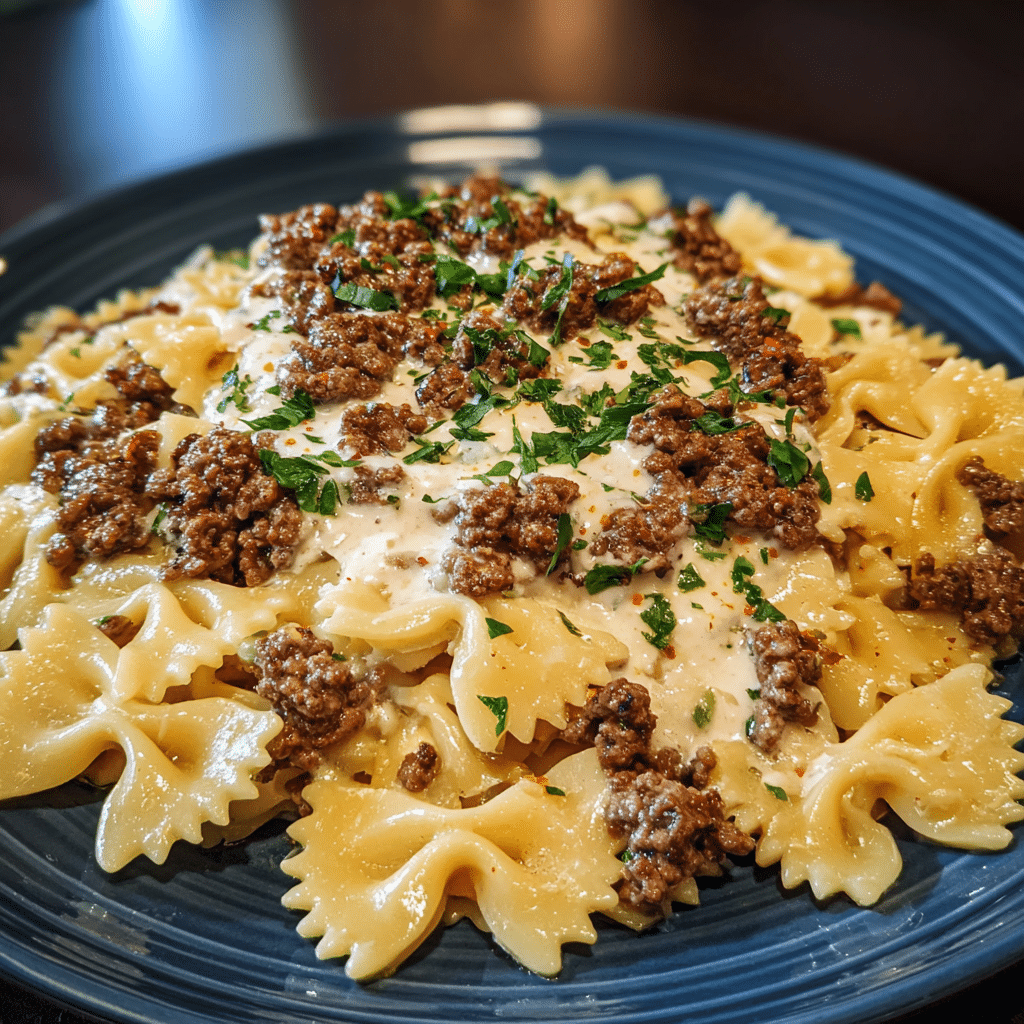 Cajun Cream Cheese Alfredo Bowties: Best Spiced Beef Recipe