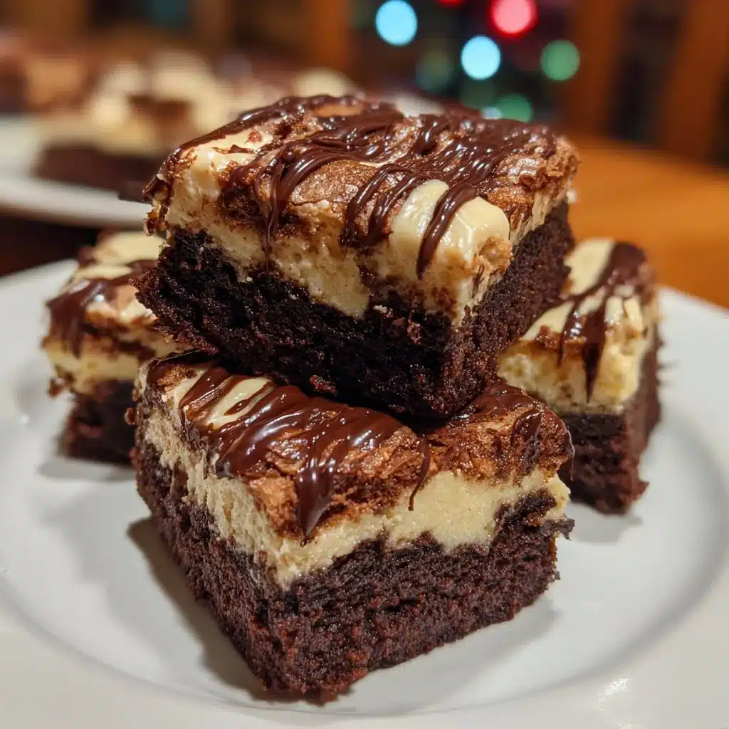 Delicious Irish Car Bomb Brownies with chocolate and whiskey frosting on a plate.