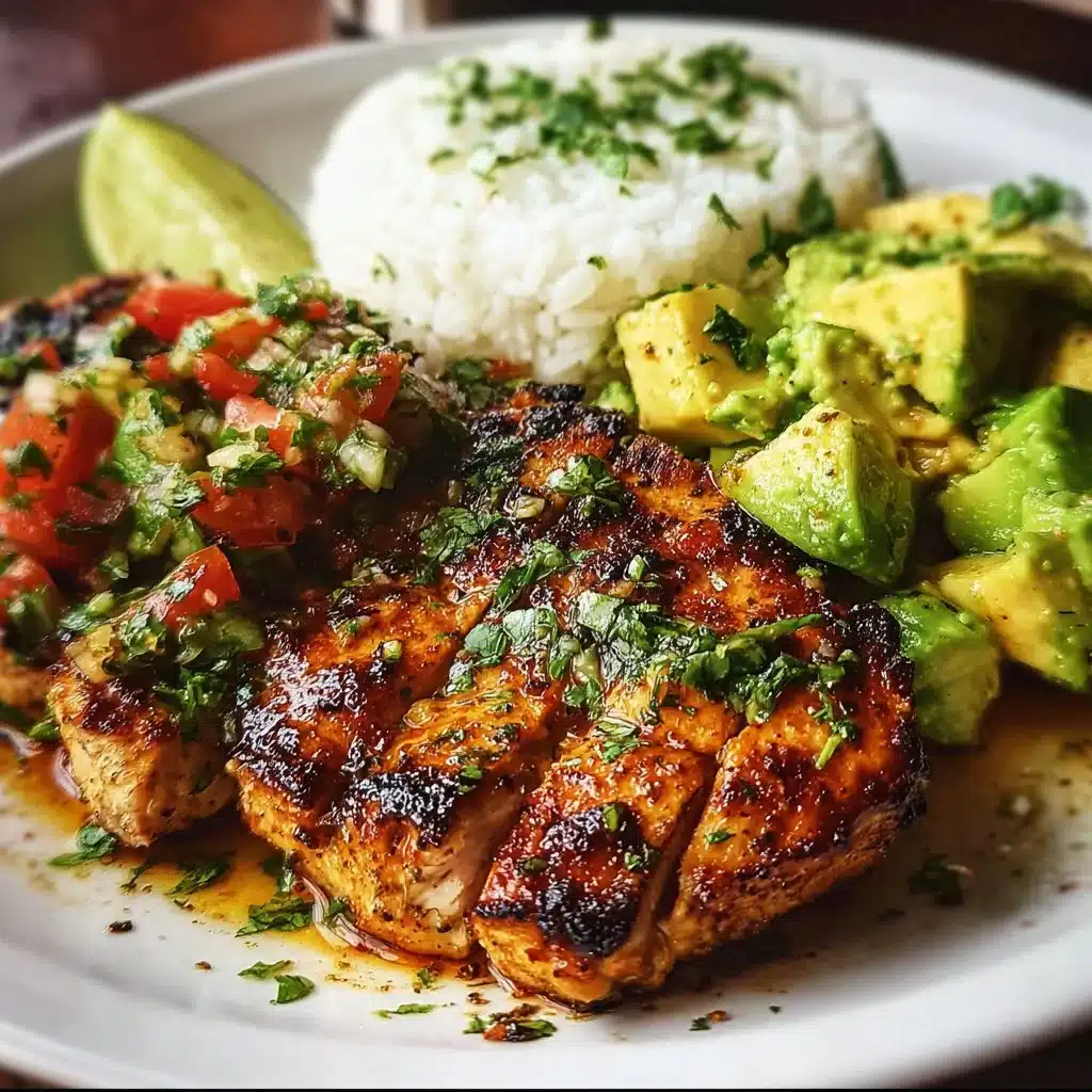 Delicious Lime Chicken Fiesta served with fresh ingredients