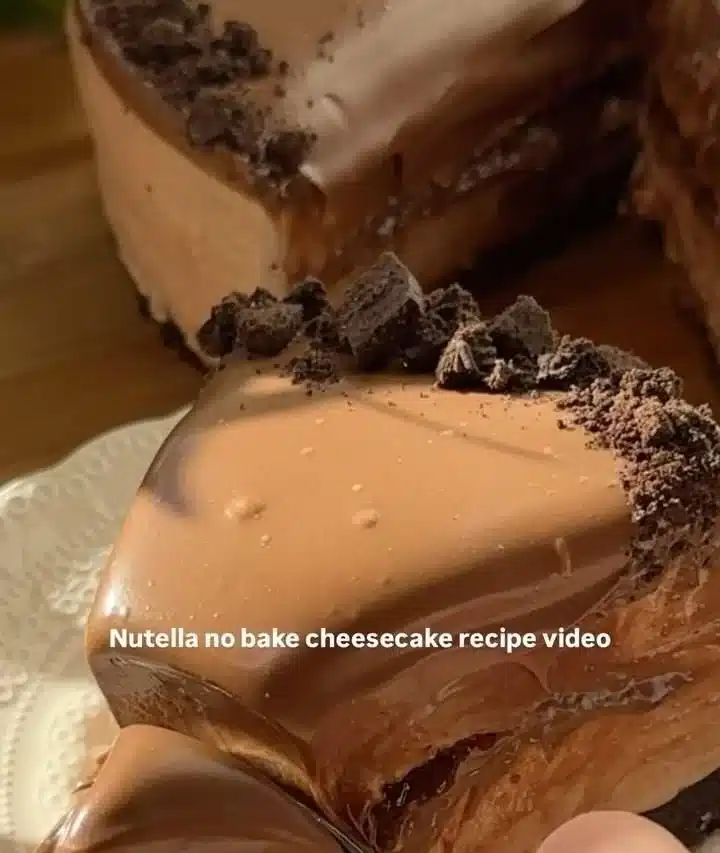 No bake Nutella cheesecake