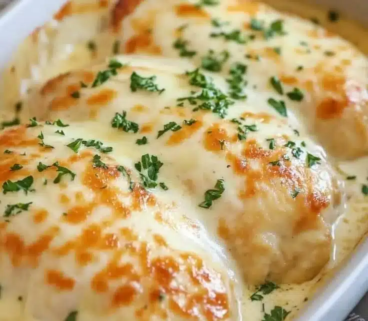 Smothered Cheesy Sour Cream Chicken