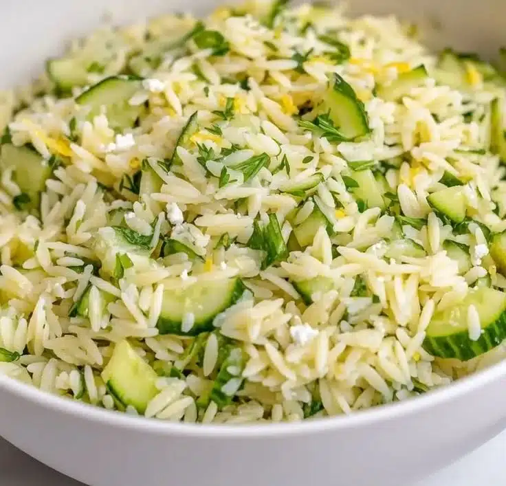 Zesty Cucumber Lemon Orzo Salad