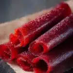 Homemade fruit roll-ups made with three simple ingredients for a healthy snack