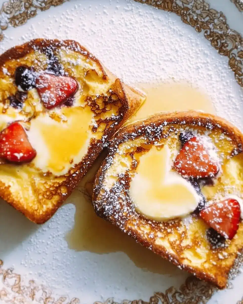 Delicious Air Fryer Yogurt Custard Toast topped with fresh fruits