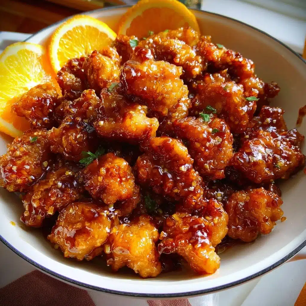 Baked orange chicken served with steamed vegetables and rice on a white plate