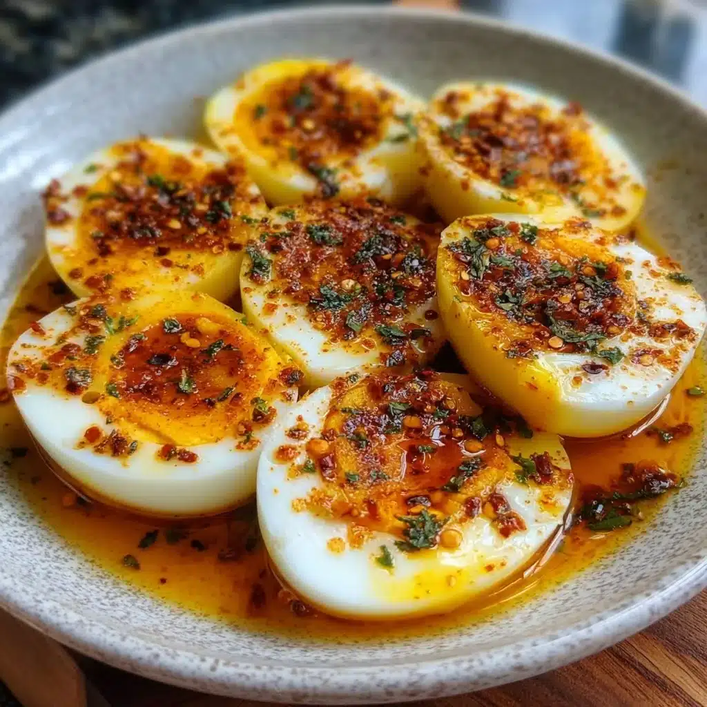 Cajun Boiled Eggs with Spicy Garlic Butter Sauce: Keto Late-Night Snack