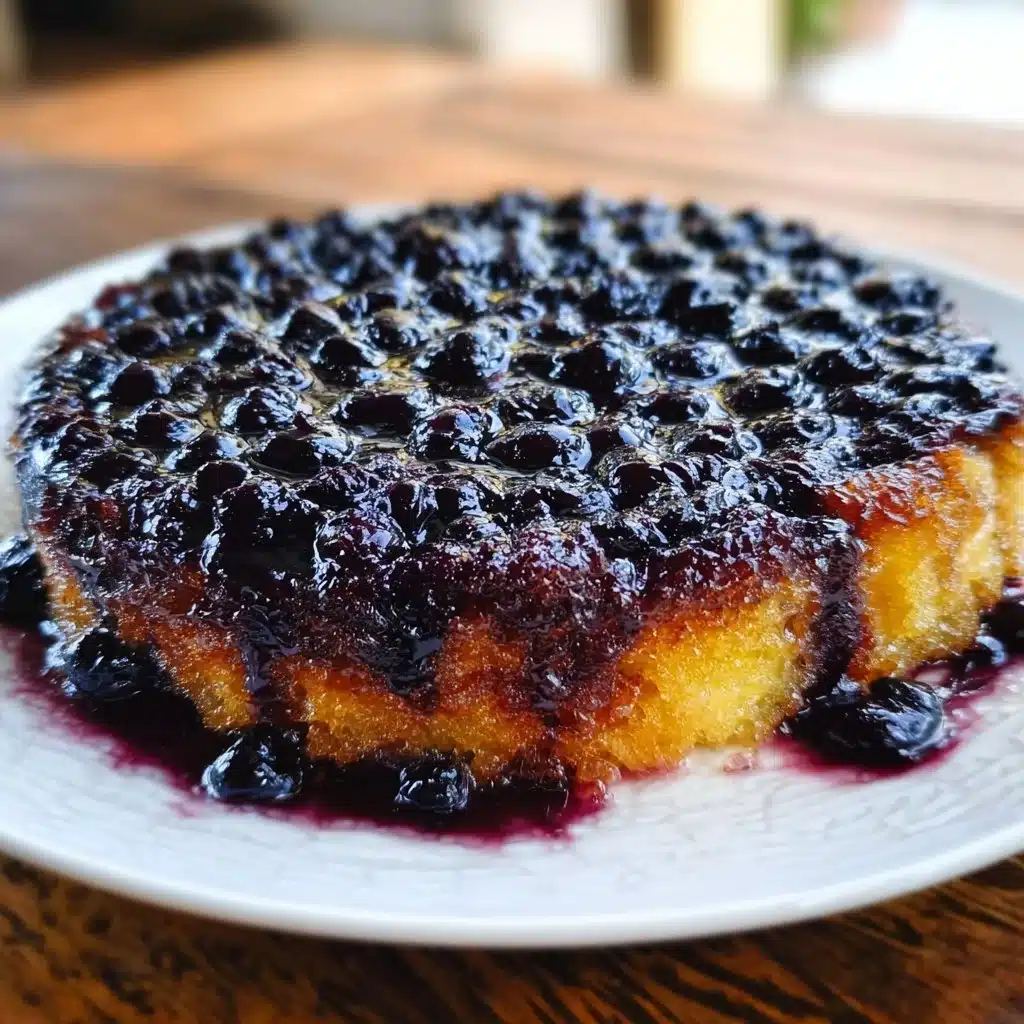 Caramelized Blueberry Upside Down Cake