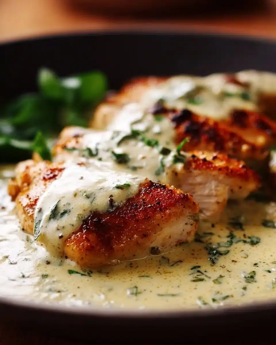 Chicken in Basil Cream Sauce