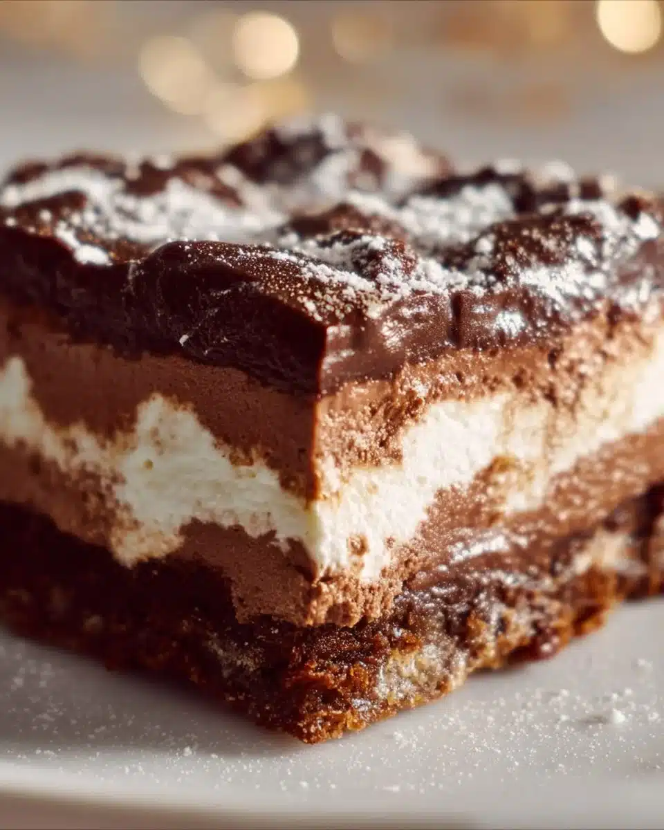 Delicious Chocolate Delight dessert with rich chocolate layers and toppings