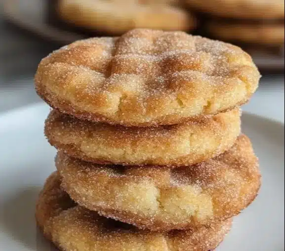 Delicious homemade churro cookies dusted with cinnamon sugar