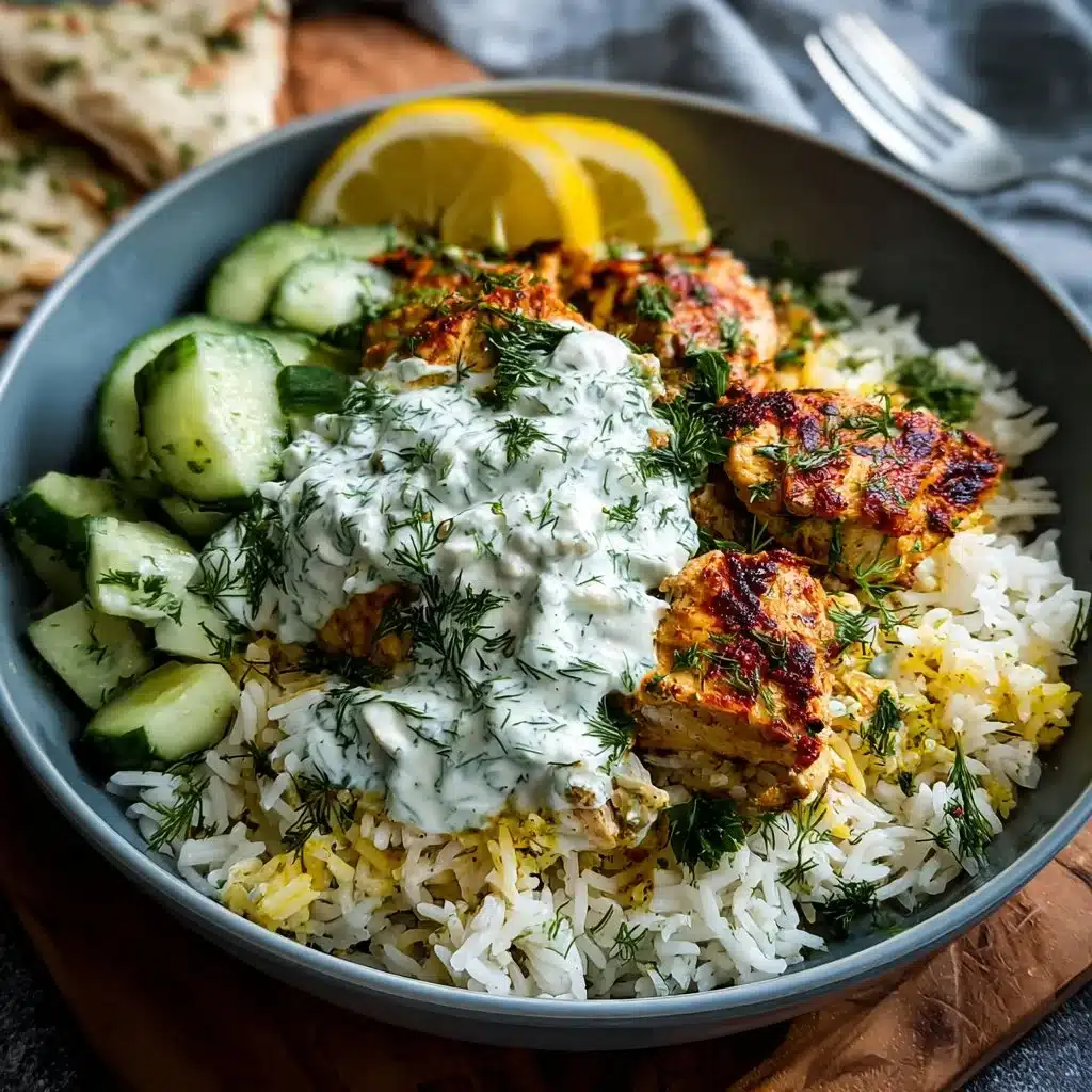 Dump-and-Bake Chicken Tzatziki with Rice Recipe