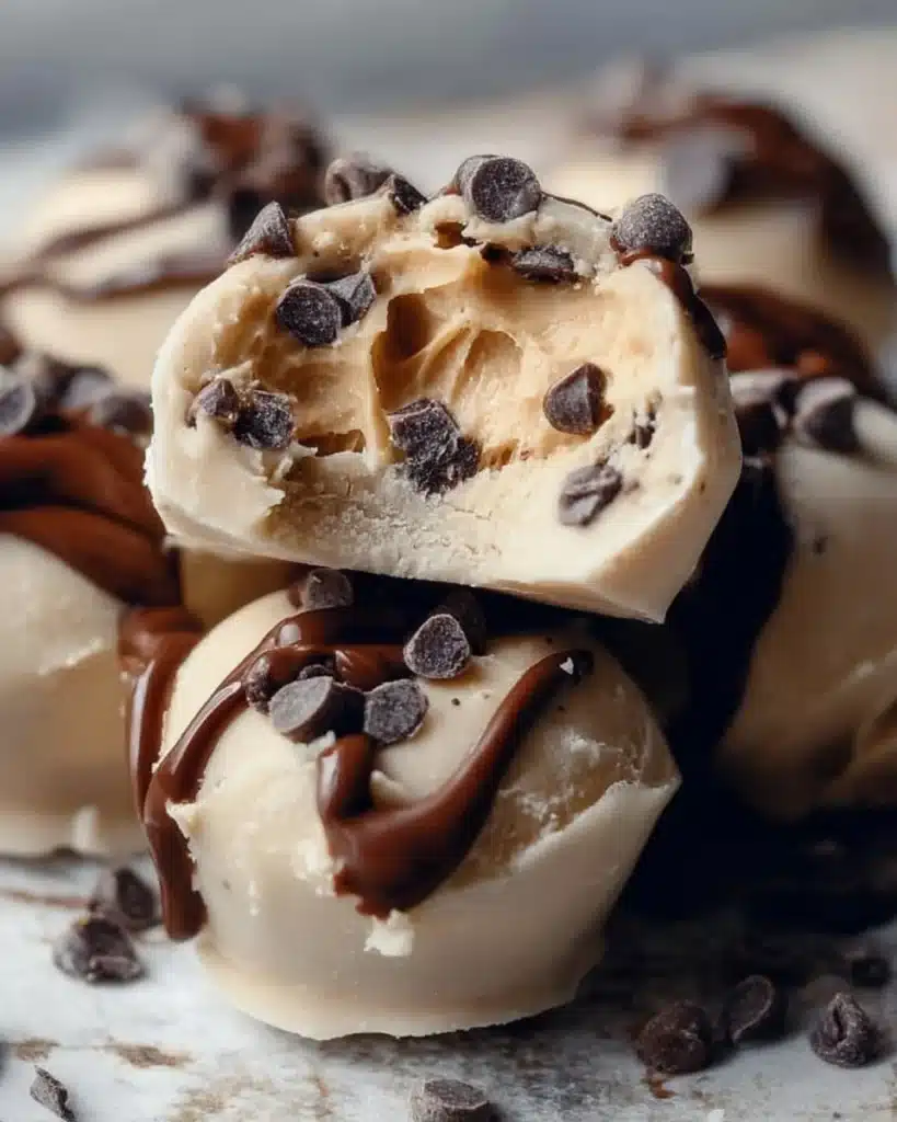 Frozen Greek Yogurt Peanut Butter Bites in a bowl