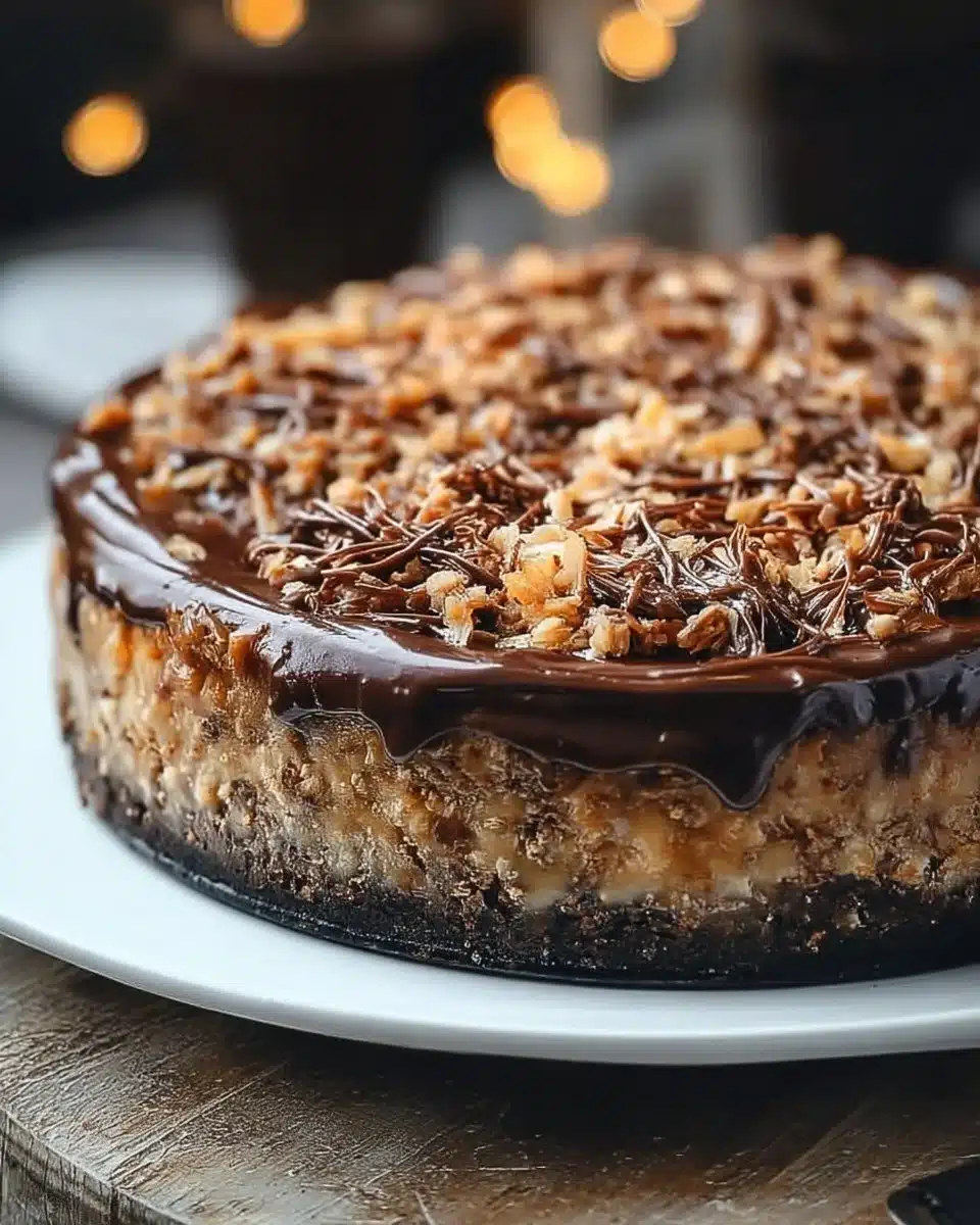 German Chocolate Cheesecake
