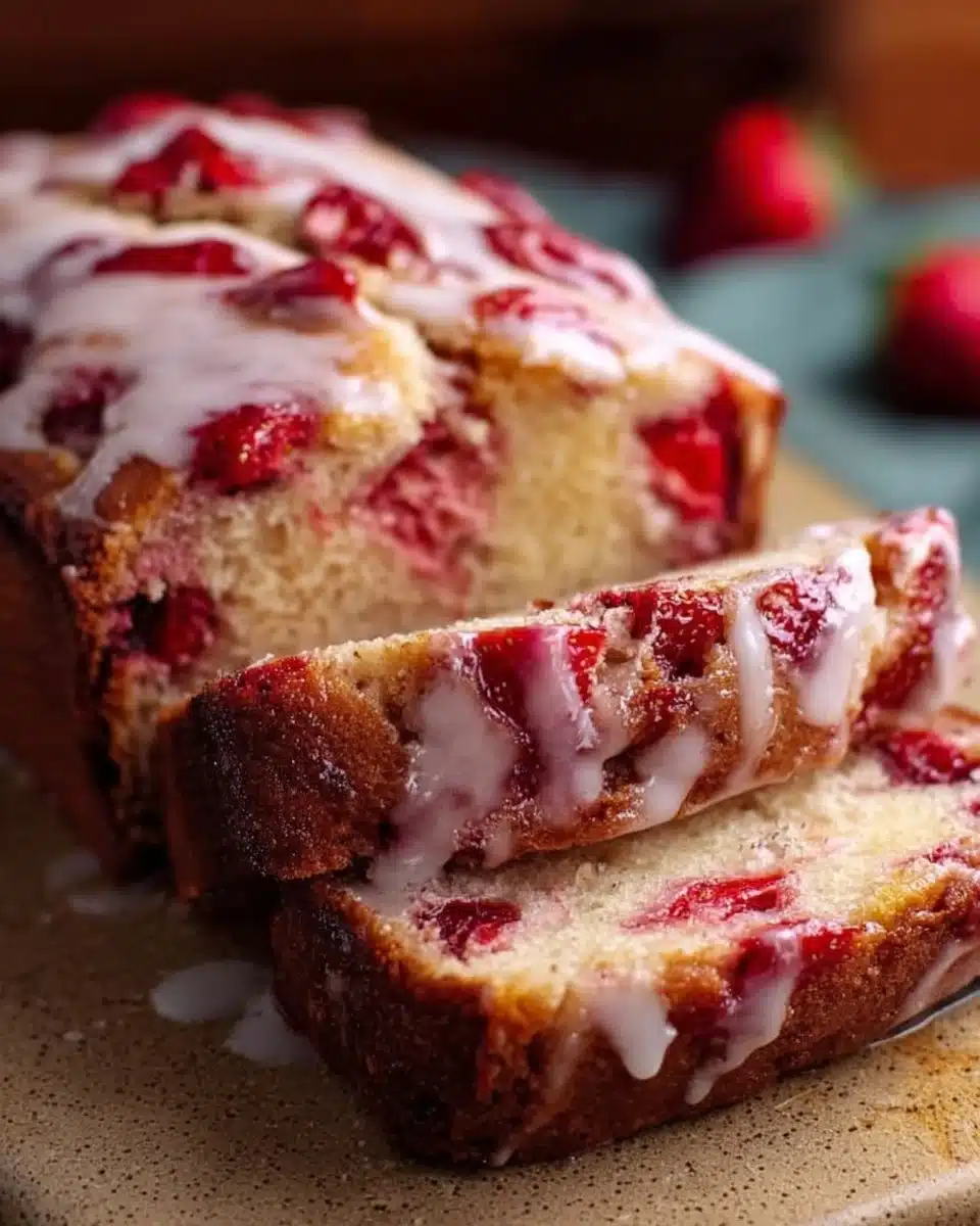 Glazed Strawberry Bread