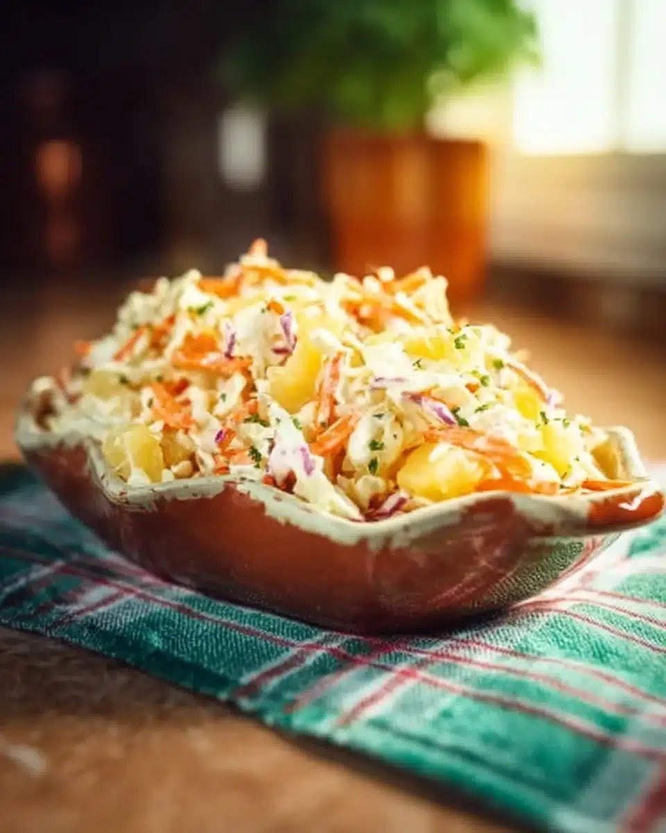 Hawaiian Pineapple Coleslaw