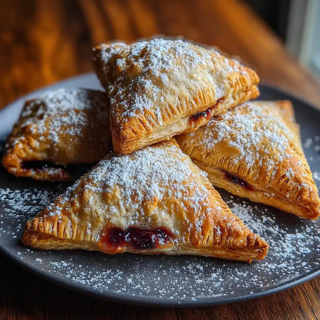 Homemade cherry turnovers with flaky crust and cherry filling