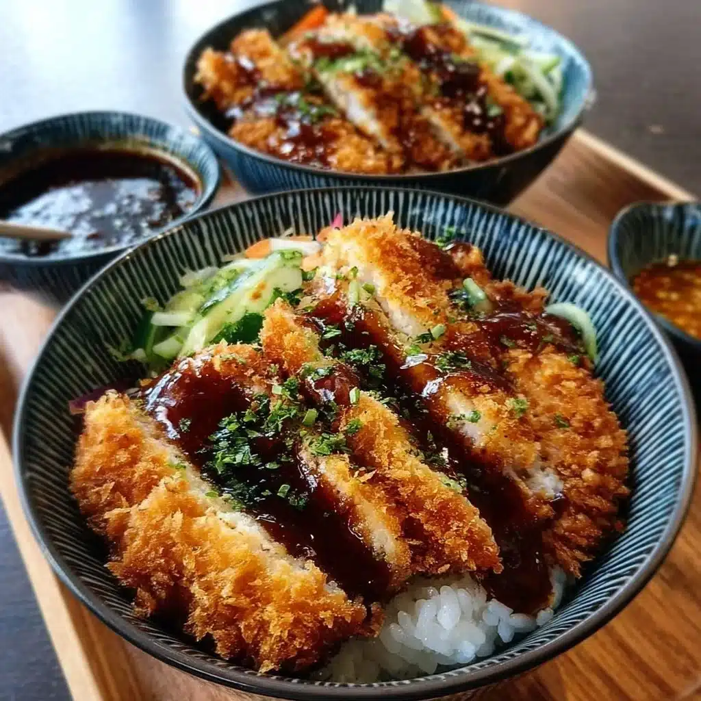 Japanese Katsu Bowls with Tonkatsu Sauce