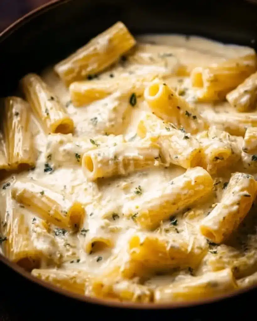 Delicious lemon garlic cream sauce served over pasta