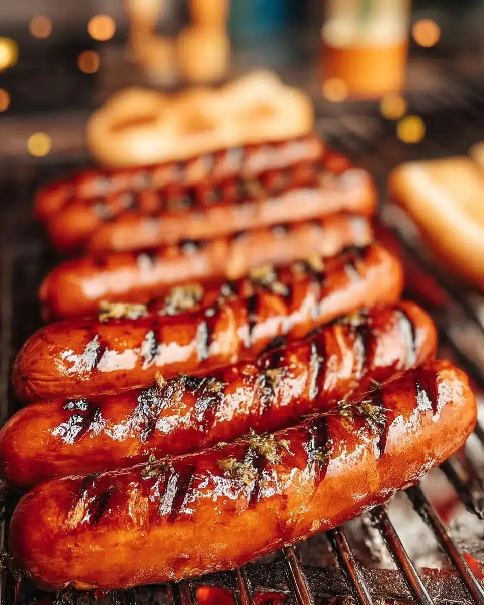 Marinated Grilled Hot Dogs