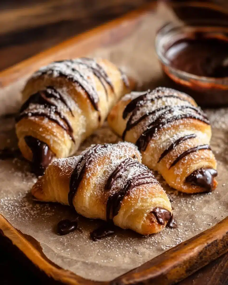 Delicious Nutella Crescent Rolls baked to perfection