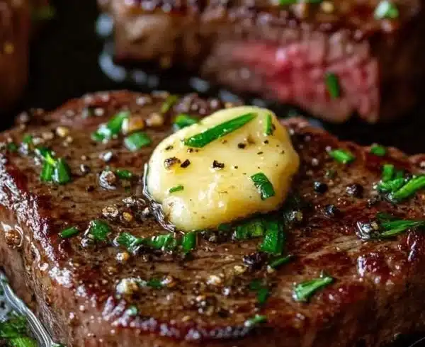 Pan Seared Steak with Garlic Butter