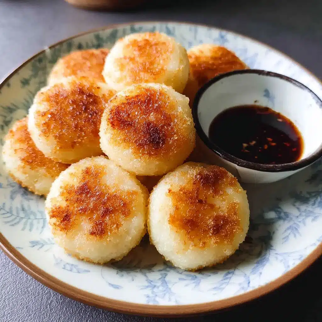 Delicious Potato Mochi served on a plate, showcasing its unique texture and flavor.