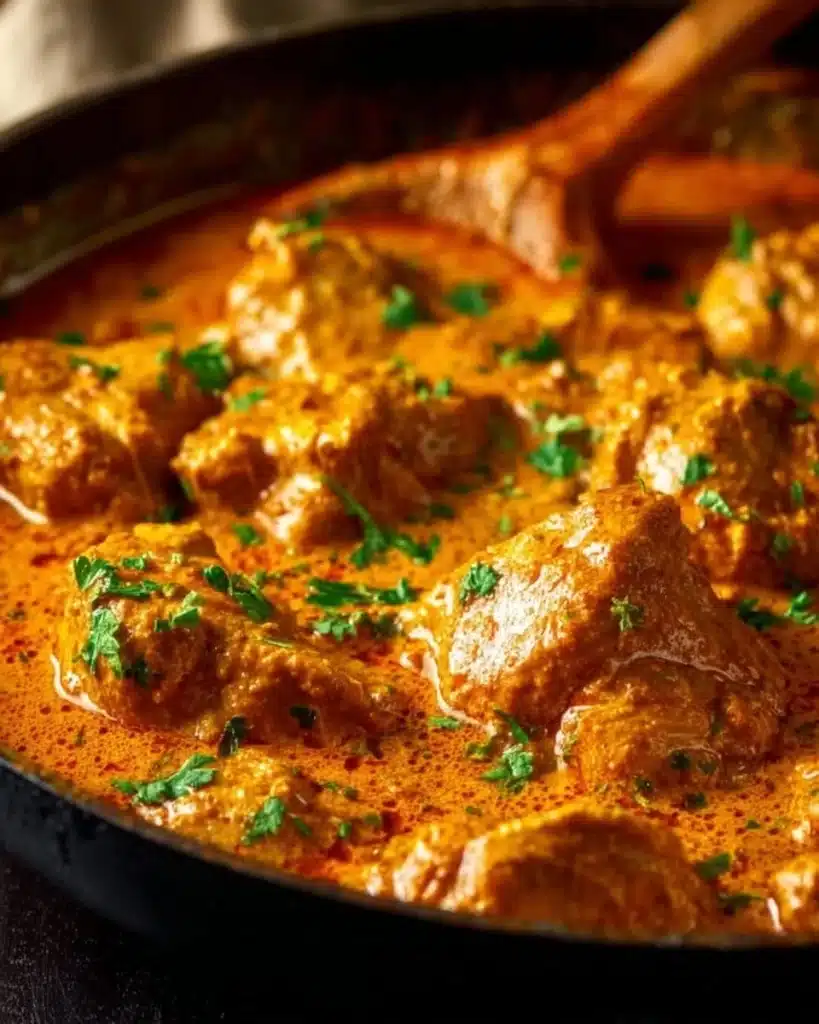 A delicious serving of quick Chicken Paprikash with creamy paprika sauce