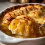 Delicious quick scalloped potatoes baked until golden and creamy