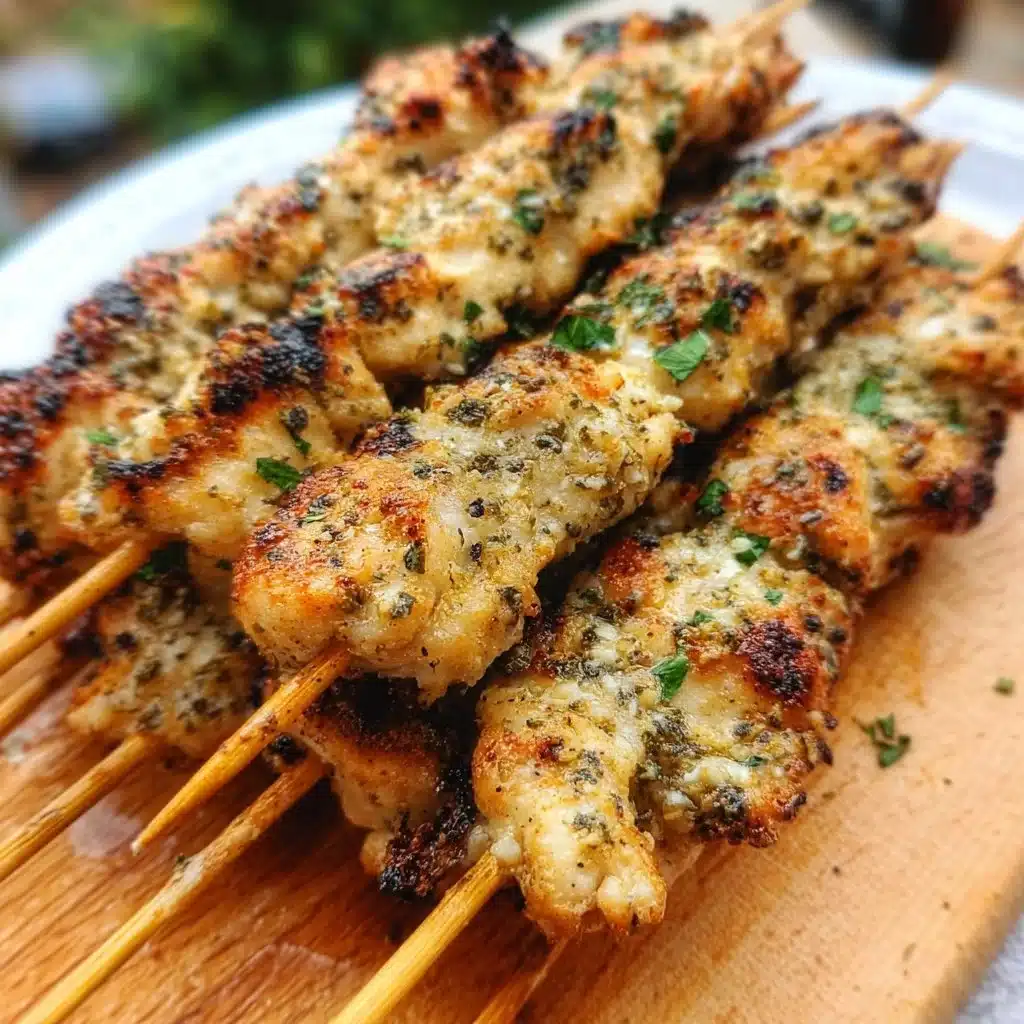 Ranch Garlic Parmesan Chicken Skewers