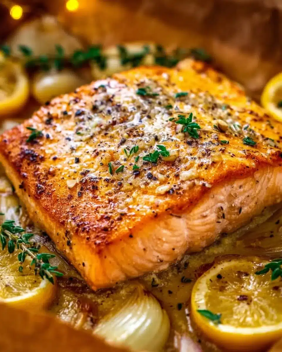 Sheet Pan Lemon Garlic Butter Salmon