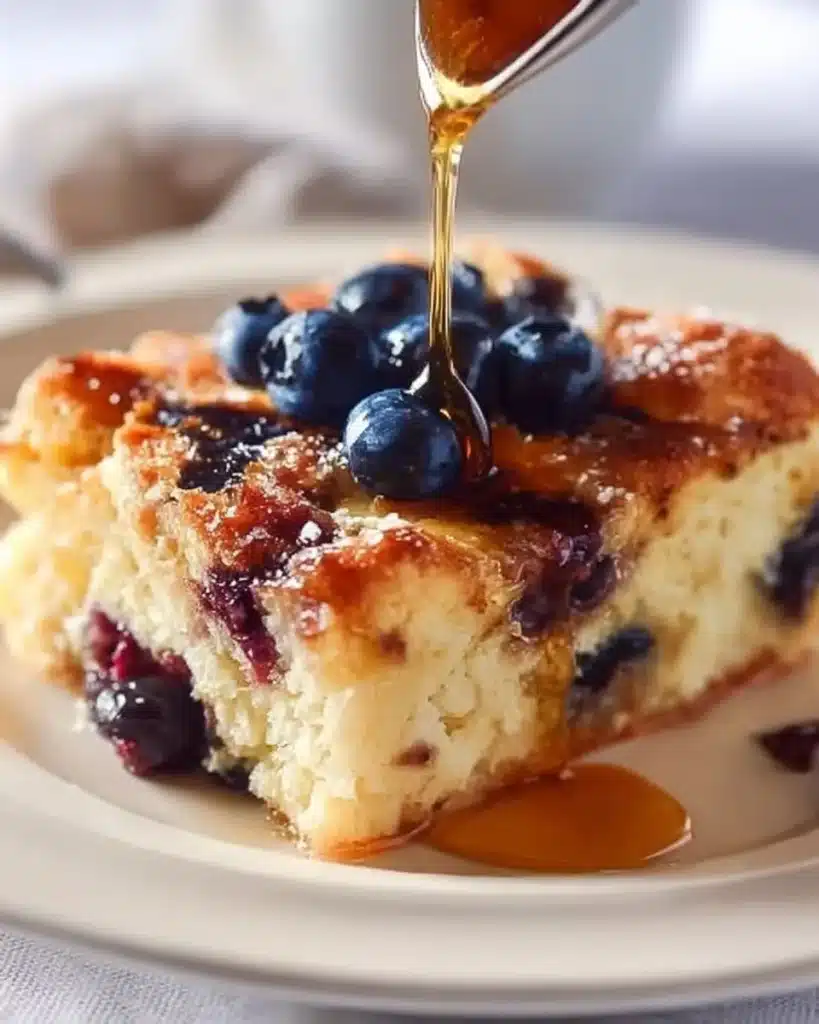 Stack of fluffy pancakes topped with syrup and berries for a yummy breakfast