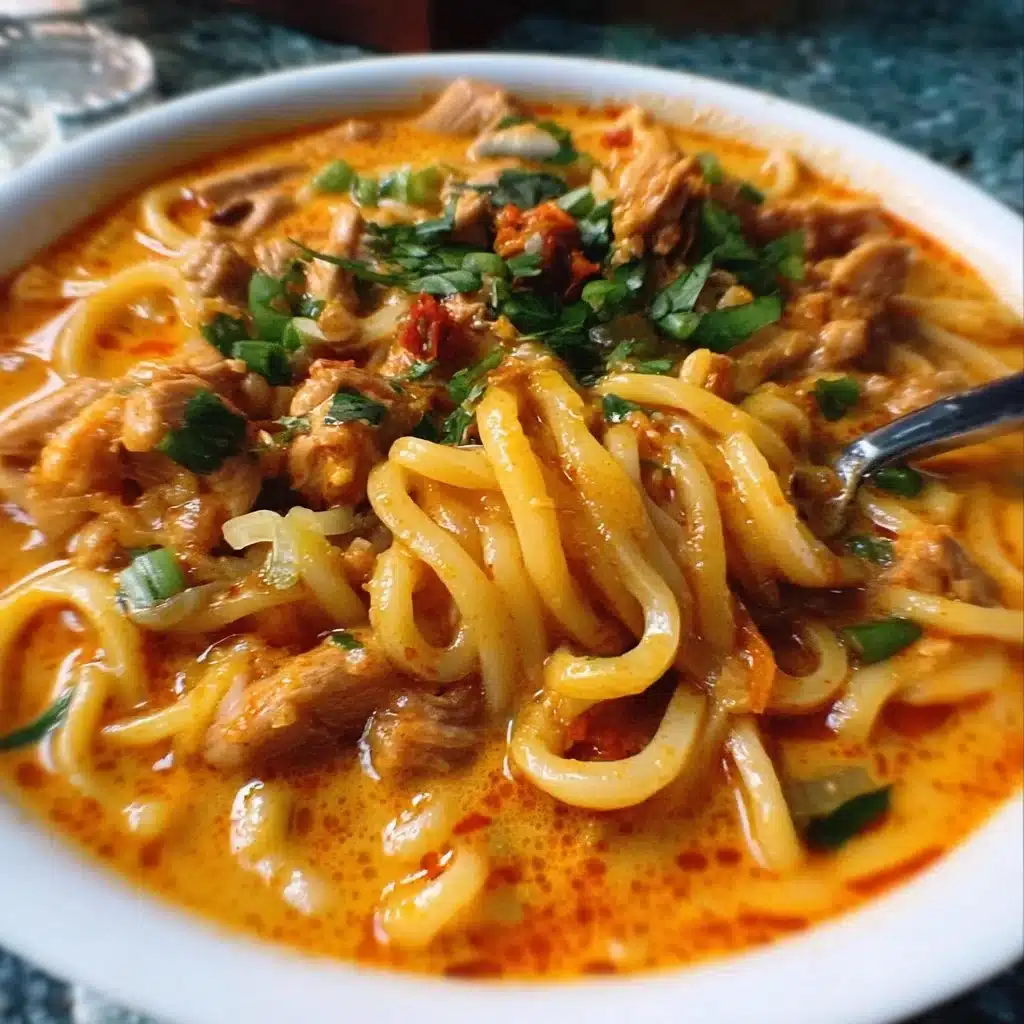 Thai-Inspired Coconut Red Curry Chicken Udon