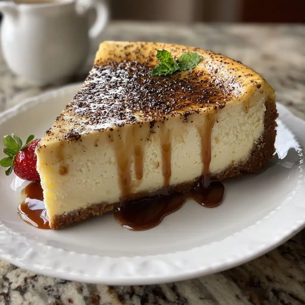 Delicious Vanilla Bean Brown Butter Cheesecake topped with whipped cream