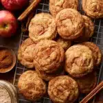 Freshly baked Apple Snickerdoodles with cinnamon and apple chunks