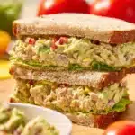 Fresh Avocado Tuna Salad with ingredients like avocado, tuna, and vegetables
